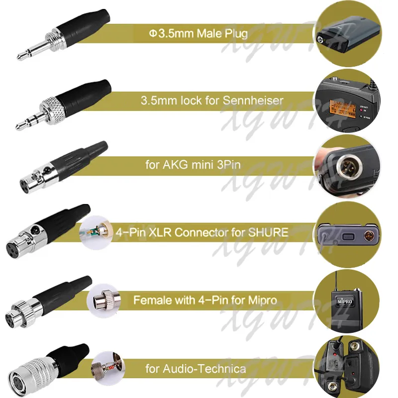New MU55 Wireless Headset Microphone for MiPro Pocket Transmitter Foldable Mic
