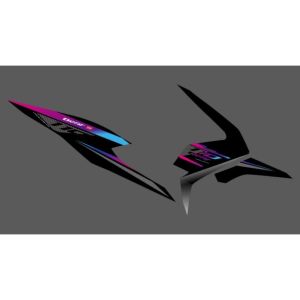 STRIPING STIKER BEAT NEW ESP MOTIF RAINBOW 110 SIMPEL VARIASI TRANSPARAN UV BAHAN MAXDECAL - BN-UV - GSI