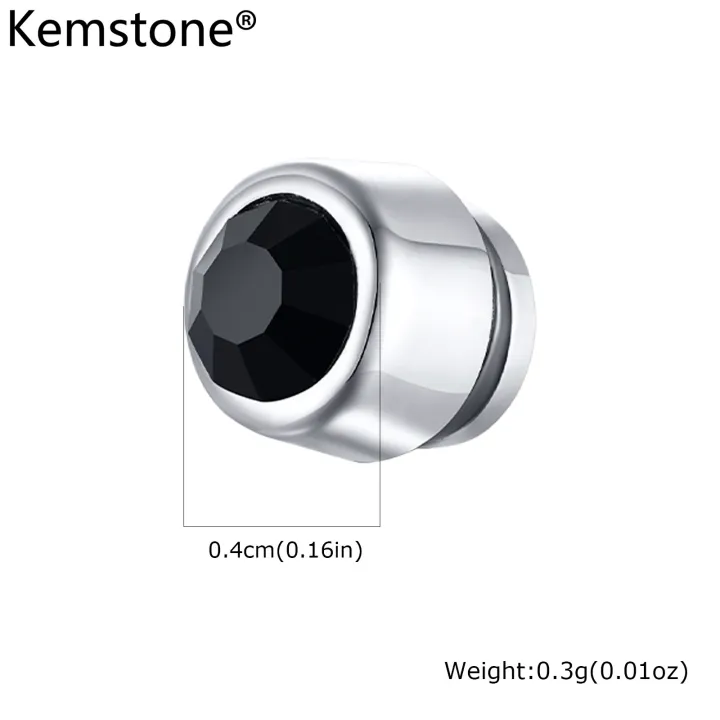 Kemstone%20Black%20Zircon%20Magnetic%20Stud%20Earrings%20%E2%80%93%20No%20Piercing%20Clip%20On%20Earrings%20for%20Men%20-%20Image%209
