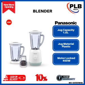 PANASONIC MX-EX1531WSK TWIN JUGS 1.5 L LIGHTWEIGHT BLENDER