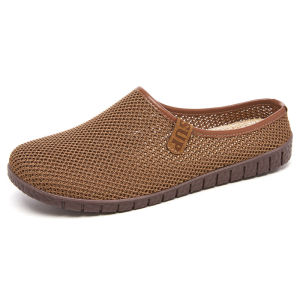 Free Shipping New Summer WomenS Slippers Outdoor Wear Breathable Knit Casual Shoes Shallow Toe Open-Toe Design Slip-On Style