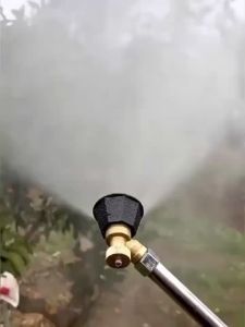 Black All Copper Cyclone Irrigation Nozzle Adjustable Mist Jet ss Sprinkler 14×1.5 Thread For Farm Garden Greenhouse