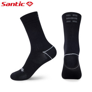 Santic Cycling Socks Men Women Breathable Anti-sweat Reflective Running Basketball Sports Bike Bicycle Socks