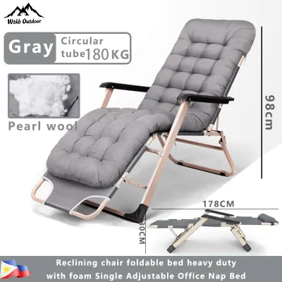 Folding Reclining Chair and Folding Bed with foam Foldable Heavy Duty Single Rollaway bed