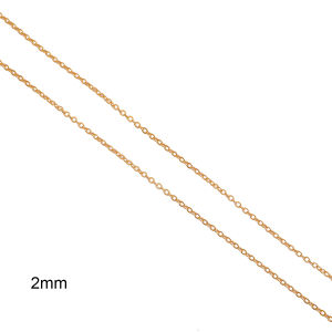 1M 18k Gold Plated Copper Oval Open Link Necklace Chains Bulk For Jewelry Making Accessories DIY Earring Necklace Supplies