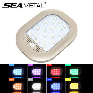 1 Chiếc Đèn Ngủ Sạc USB Đèn Led Đọc Sách Nội Thất Xe Hơi 8 Màu Đèn Trần Nóc Cốp Xe