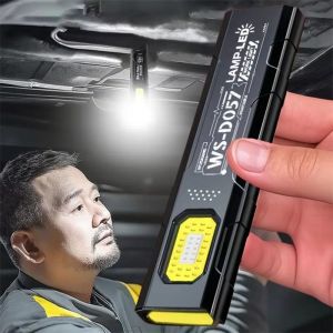 MUSASI Portable LED Keychain Flashlight USB Rechargeable Dual Source Illumination EDC Flashlight Multi-functional High Brightness Mini Torch Light Emergency Light Night Reading Work