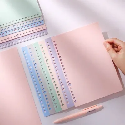 Multicolor Loose Leaf Binder B5 Loose leaf A5 Hvs warna Binder Isi Ulang A4 Journal Refill Paper Warna Isi Kertas binder a5 Loose Leaf A5 Polos Berwarna A6 Refill Binder A5