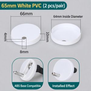DSFSI 55/60/65mm Nắp đậy ốc vít bồn cầu Thay thế Khả năng chống ẩm Nắp che bản lề bồn cầu Dễ dàng cài đặt Thép không gỉ Nắp vít trang trí Sửa chữa nhà vệ sinh