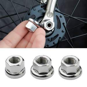 Hub Nut for Fixed Gear Bike Front Rear Hub Fixing Metric9/10 3/8 Inch With Anti-skid Texture for Drum Firm Mount