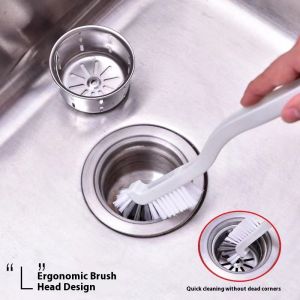 แปรงอเนกประสงค์แบบโค้งงอสำหรับห้องครัวและที่บ้านของแอนนี่เหมาะสำหรับการทำความสะอาดถ้วยและรอยแยก