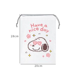 Pouch Serut Organizer Travel Anti Air Tas Serut Karakter Kartun Pouch Penyimpanan Sepatu Kantong Travel Serbaguna Anti Air Tempat Pakaian Serut Multifungsi PST