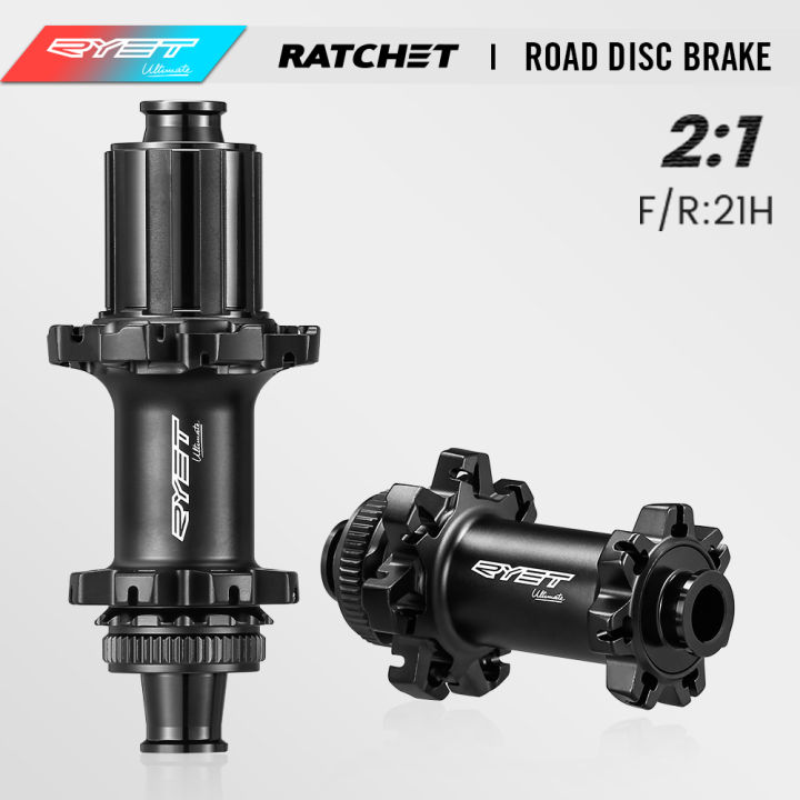 RYET Road Bike Disc Brake Hub 2 1 Spokes Straightpull 21 Holes 36T Ratchet HG XDR Centerlock 21H Thru Axle 12x100 Bicycle Hubset