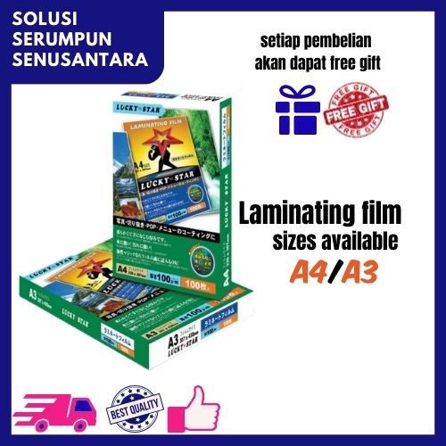 LAMINATING FILM 100'S LUCKY STAR A4 & A3 | Lazada