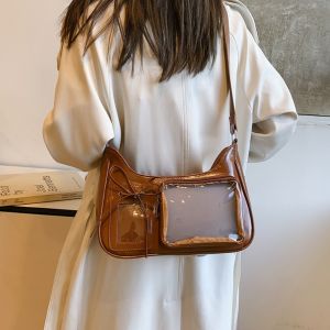 GOLDVAULT ฮาราจูกุ กระเป๋าสะพายไหล่ JK โลลิต้า ดีไอวาย กระเป๋าเพรพพี้ ลำลองแบบสบายๆ จุได้มาก กระเป๋า Crossbody สำหรับผู้หญิง