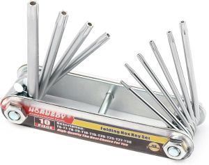 HORUSDY 32-Piece Hex Key Set with Another Torque Handle Allen Wrench Set Inch/Metric MM(0.7mm-10mm) SAE(0.028"-3/8)