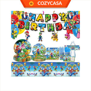 【COZYCASA】Super Mario Party Supplies / Super Mario Theme Party Decoration / Event Kit / Birthday Ornaments