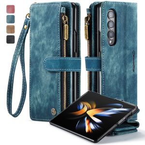 For Samsung Galaxy Z Fold 7 / Z Fold 6 / Z Fold 5 / Z Fold 4 / Z Fold 3 Phone Case Magnetic Leather Wallet 10 Card Slots Couples Flip Cover Casing