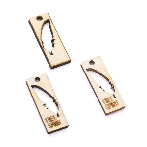 5Pcs Wooden Hexagonal Pendant Beads Round Heart Leaves Wood Charms For Jewelry Making DIY Bracelet Earrings Xmas Gifts Accessories