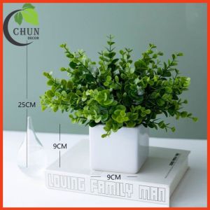 Hoa giả bình hoa mini để bàn nhiều mẫu trang trí nhà cửa cửa hàng văn phòng