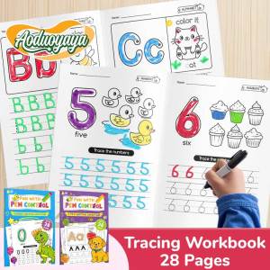 Aoduoyaya Preschool Tracing Book –Alphabet A–Z & Numbers 0–20 – Develops Fine Motor Skills & Pen Control