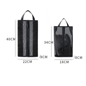 Breathable Multi-Function Outdoor Portable Shoe Bag Travel Organizer with Transparent Visible Dustproof Mesh Shoe Storage Bag