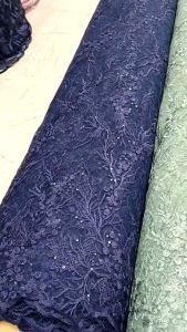 bahan kain tulle korea spaengle/ kain kebaya wanita tulle bordir payet