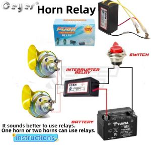 Ceyes Horn 12v Loud For Motorcycle Universal Car Horn Electroplate Colourful Motorcyle Horn Super Loud Auto Vehicle Boat Snail Air Horn Waterproof【🇵🇭Ready Stock】