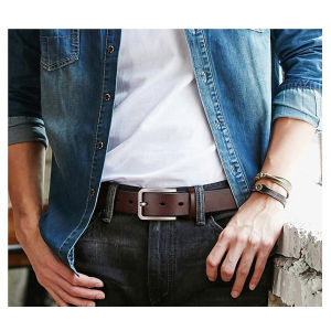 Mens Leather Belt - Nylon Woven Fabric Belt/Detachable Style/Retro fashion