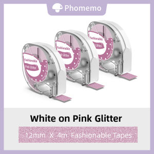 Phomemo P12/P12pro Fashionable Glitter Label Tapes 12mm*4m Refill3packs