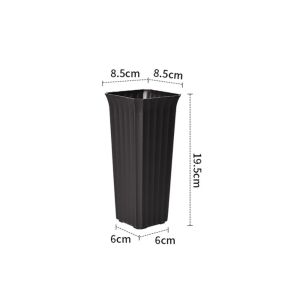 NOONOR Black White Flower Vase Plastic Nordic Style Desktop Decor Ornament INS Style Vertical Stripes Design Plant Pot Home Decor