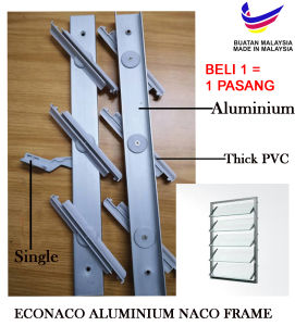 (TAHAN MATAHARI TAHAN KARAT + BELI 1 = 1 PASANG )ONE PAIR TINGKAP NACO ALUMINIUM / GREY WINDOW LOUVRE / SINGLE DOUBLE LOUVER / NAKO TINGKAP CERMIN / LOUVER WINDOW