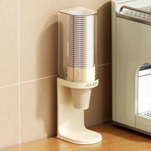 BHQ Disposable Paper Cup Holder Household Wall Mount Dust-proof Water Dispenser Cup Storage Rack