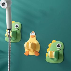 EASYTREND Wall Mounted Shower Head Holder Adjustable Cartoon Shower Mounting Brackets Creative Animal Sprinkler Fixation Base Bathroom Accessories