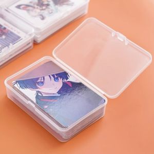 SYRUPSHADDOCKING PP Photos Storage Box Transparent Large Capacity Stationery Storage Container  Classification Drawer Storage Postcard Storage