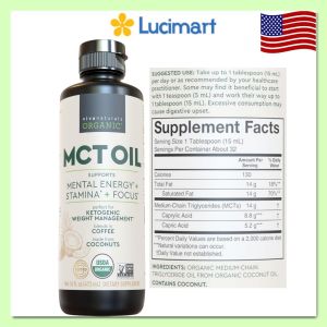 Dầu MCT hữu cơ Organic MCT Oil Viva Naturals [Hàng Mỹ]