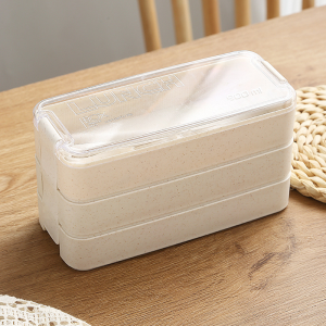 COSY Kotak Bekal Makanan Set 3 Tingkat 900 ml BPA Free / Lunch Box dengan Garpu Sendok Praktis Portable / Tempat Makan 2 Sekat 3 Susun / Kotak Makan Bento