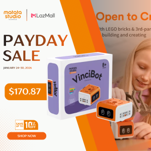 MatataStudio VinciBot Coding Robot Set Programming Robot | STEM Educational Toys Ages 8+ Kids