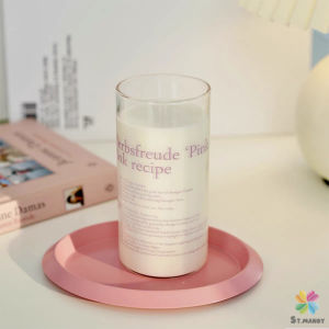 MD แก้วกาแฟ ทนความร้อน แก้วใส่ นม น้ํา ขนาด 400ml มินิมอล หรือใช้ประกอบฉากถ่ายรูปสวยๆ Glass Cup