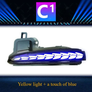 Carrie8 For Toyota Grevia special rearview mirrors flowing water turn signals a touch of blue daytime running lights dragon scales  7T2Y6U