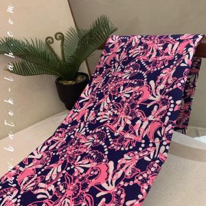 Kain Batik Pasang (2meter X 1.1meter) Fabric -100%Cotton - 100% Handmade - Corak Merah Jambu & Unggu Batik