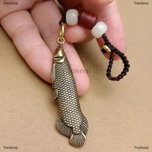 [COD] Yaokeqi 1PCS Retro Charm Brass Fish Charms Pendant DIY Ornament Miniature Keychain Jewelry Home Decoration Craft Souvenir Gift