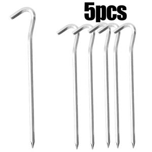 10PCS Aluminum Alloy Tent Stakes 7 Inch Hexagonal Camping Pegs Heavy Duty Lightweight Ground Anchors for All Terrain Sand Grass Mud