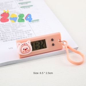 Cartoon Electronic Watch Keychain Adjustable Time And Date Multi Mini Electronic Watch Bag Pendant Kids Gift