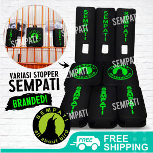 SEMPATI Variasi Sangkar Murai Stoper Sempati Aksesoris Kandang Burung Untuk Dudukan Cepuk Tangkringan Karet Motif Logo STMRS