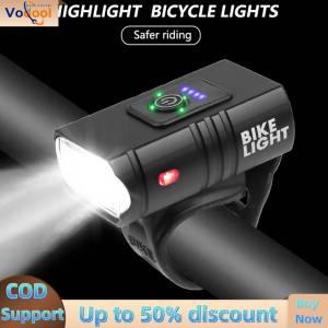 【Vodool Auto Center】LED Bicycle Light 10W 800LM 6 Modes USB Rechargeable MTB Front Lamp