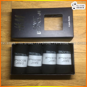 HOT SALE  Hộp 4 đôi tất H&M David Beckham cổ ngắn chất liệu cotton cao cấp thấm hút mồ hôi tốt - Vớ phong cách thời trang  dễ phối đồ