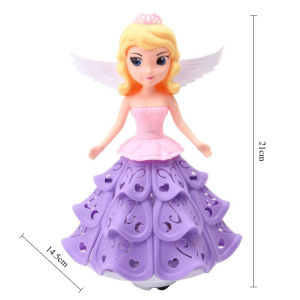 SKISOPGO Electric Walking Princess Doll Toy Music Light Mainan Budak Perempuan Hadiah Birthday Girls