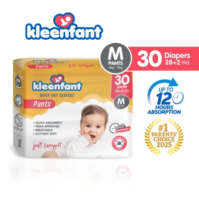 Kleenfant Baby Taped Pull-Up Pants Diaper Newborn-4XL (30 Pads) Disposable Diaper Baby Essentials