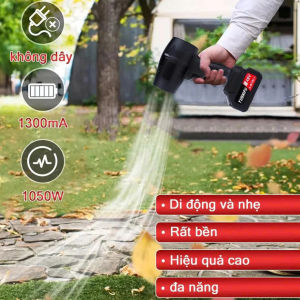 Máy Thổi Bụi Cầm Tay Dùng Pin 10 Cell 1050W | Tốc Độ 28000rpm – Thổi Lá Vệ Sinh Sân Vườn